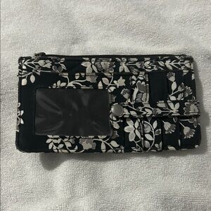 Vera Bradley Black and White Floral Wallet